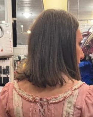 Avant : Cheveux bruns